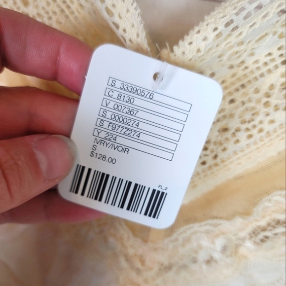 FREE PEOPLE Lacey Affair Dress in Ivory, sz Small - Picture 7 of 16